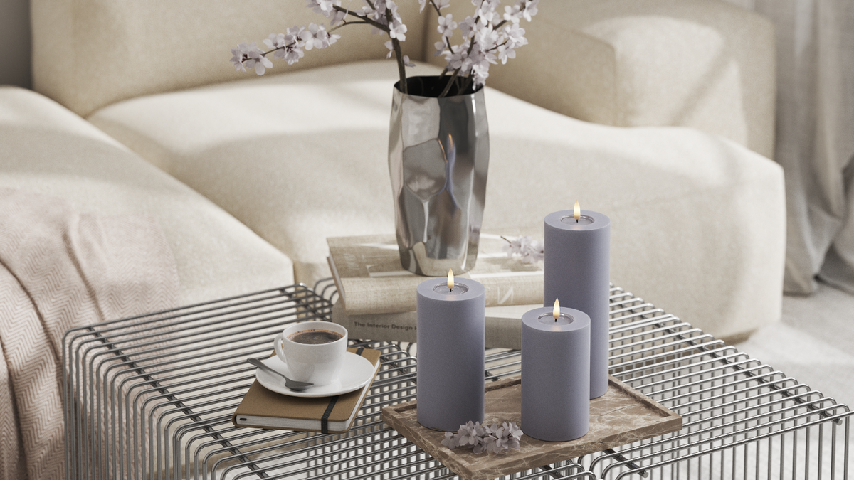Naturlig tro LED Blockljus Med WetLook ™ -design