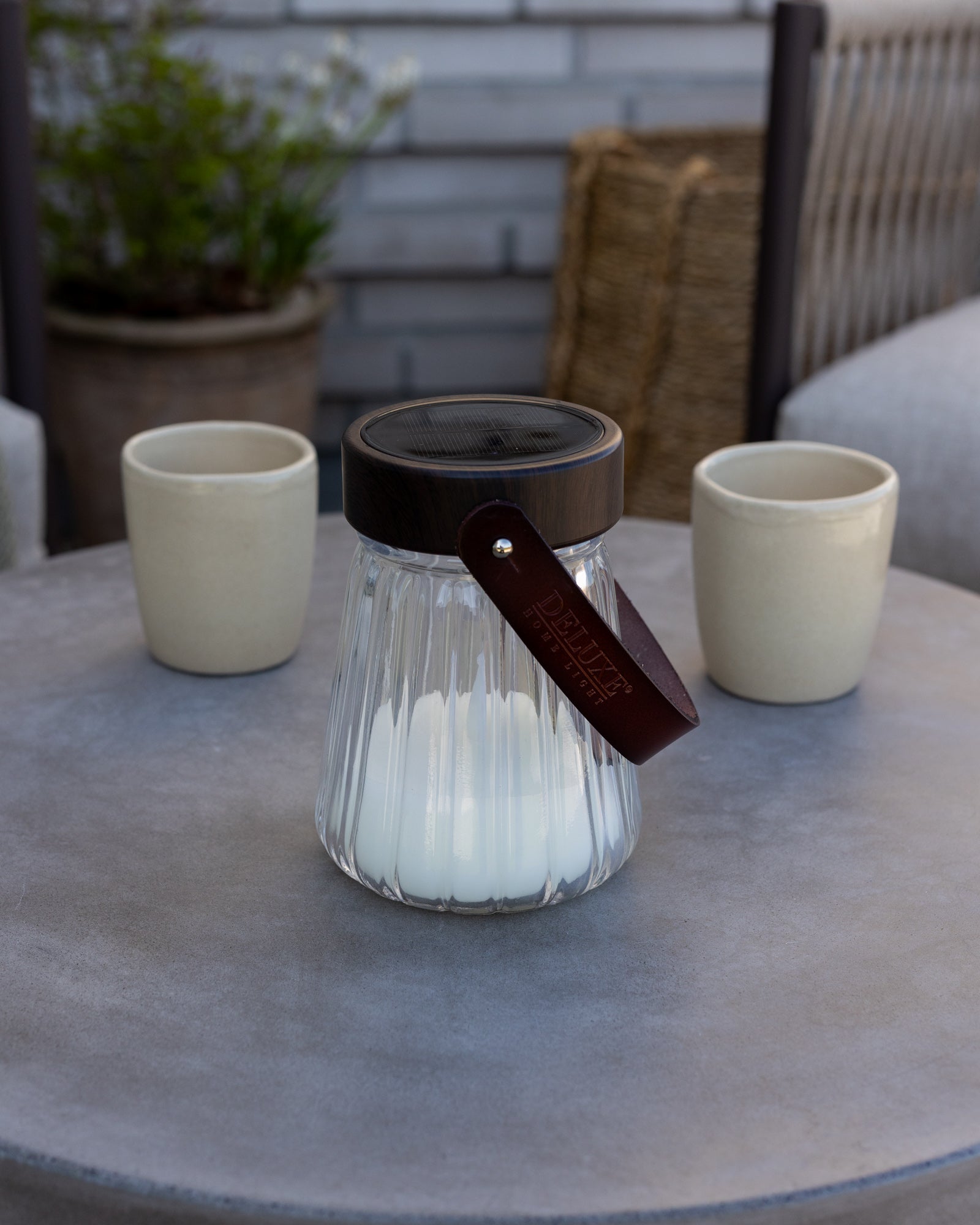 Deluxe Homeart Lanterna LED de vidro 13cm Lanternas LED 2