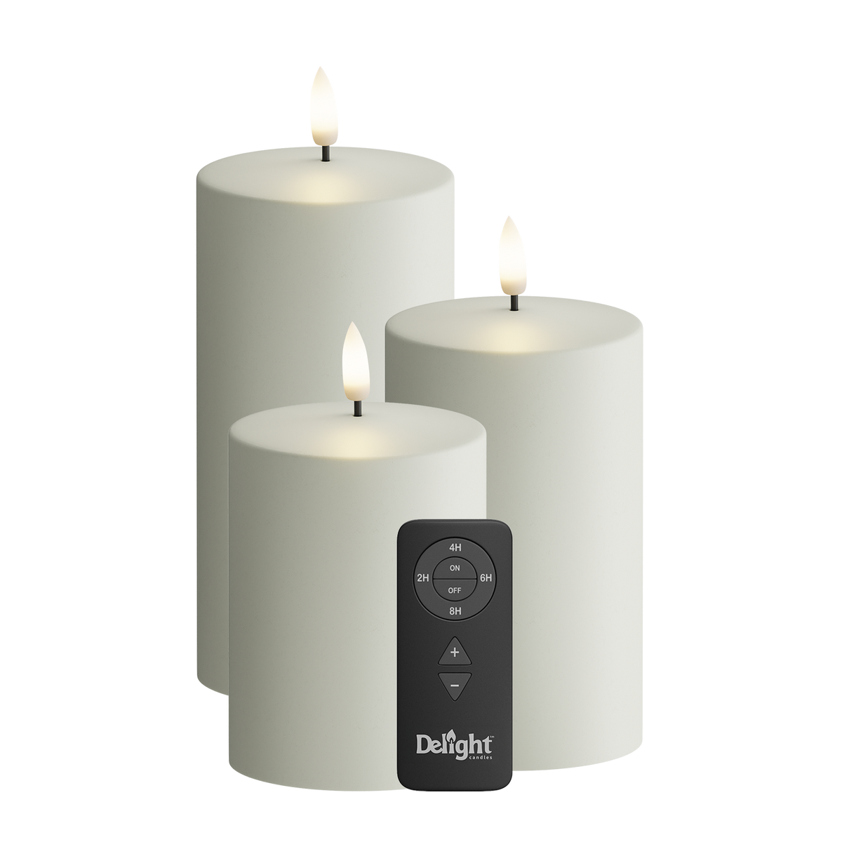 Bloc de iluminat LED de exterior Pachet de 3, Ø 7,5 x 10/12,5/15 cm Nisipiu