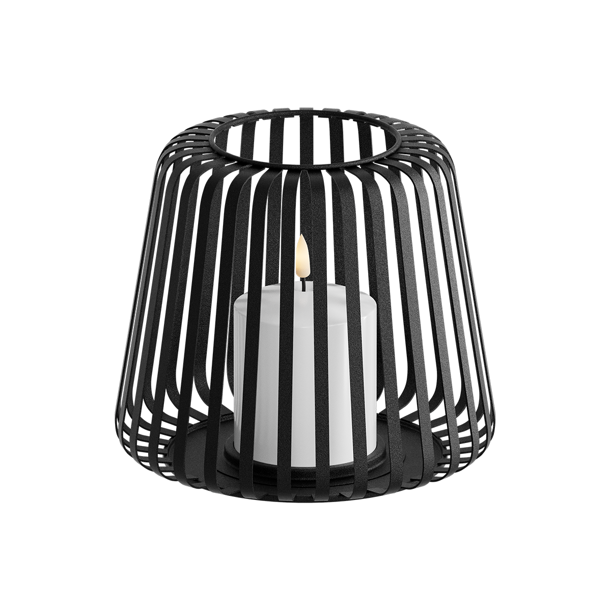 Lanternă LED Ø 20 x 17 cm Negru