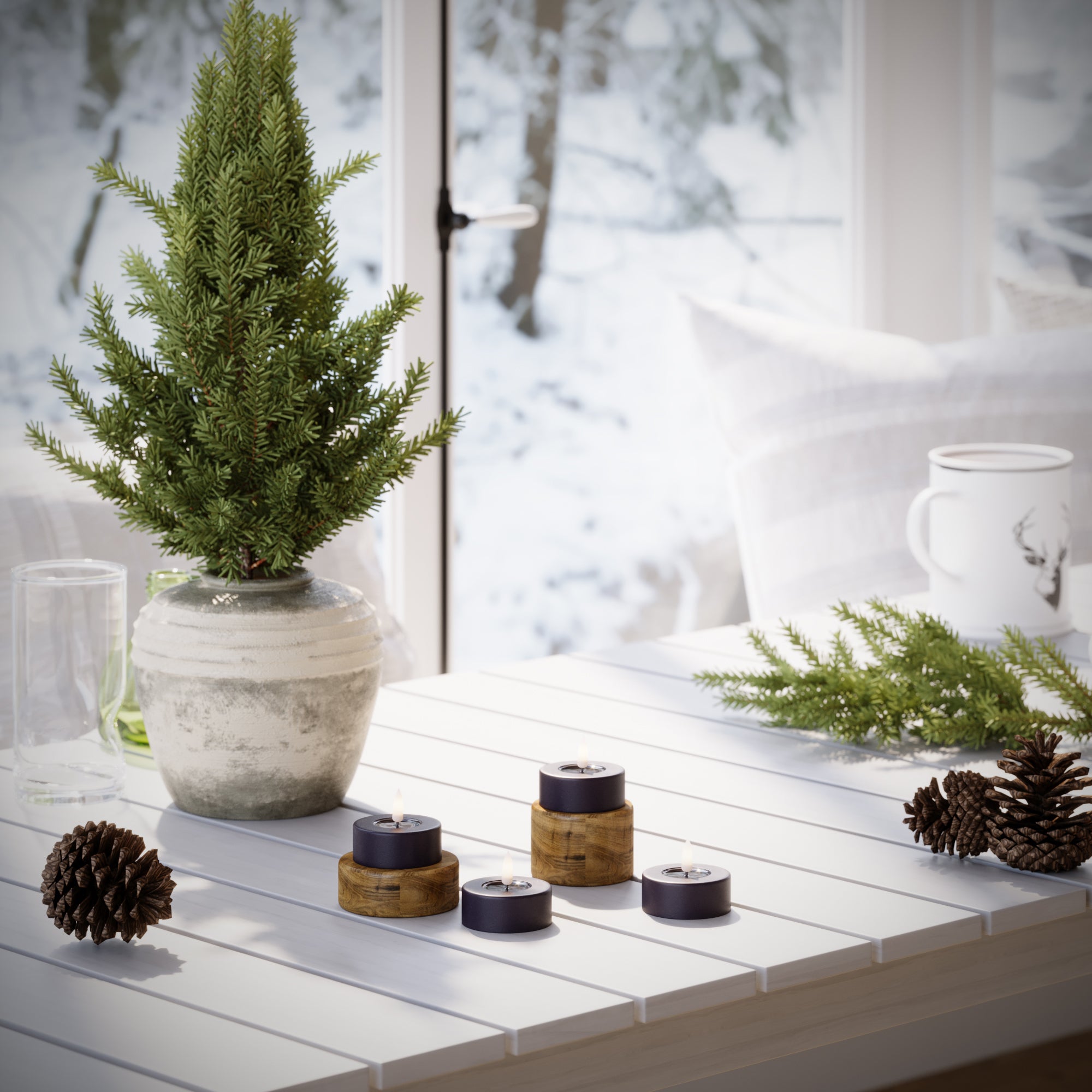 LED Jumbo Švyturio žibintai Tamsiai violetinė - 4 vnt