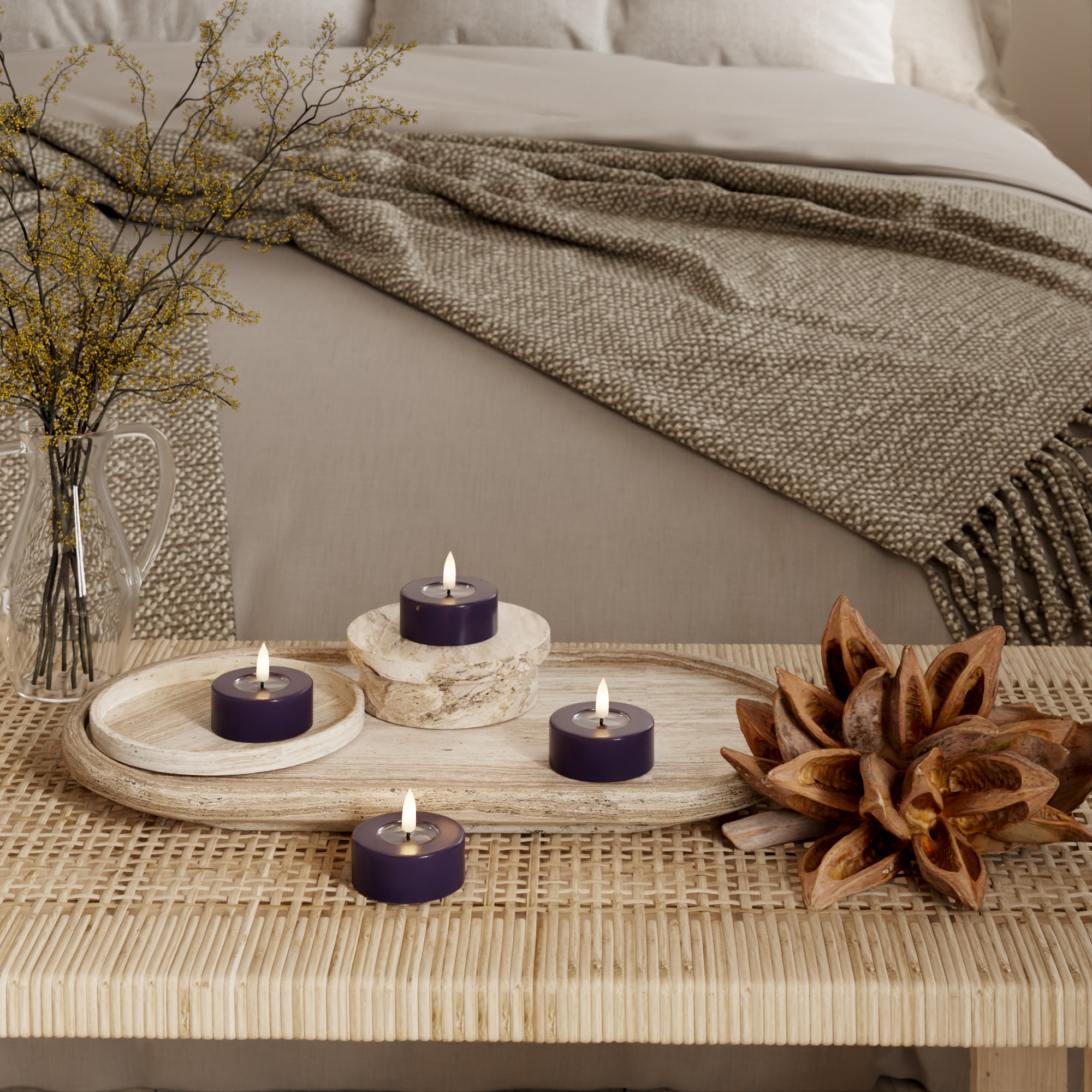 LED Jumbo Švyturio žibintai Tamsiai violetinė - 4 vnt