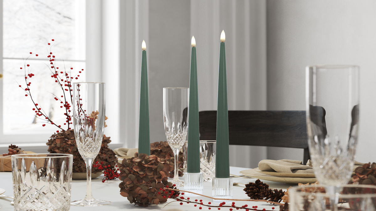 LED Kertlys med naturtro LED flamme