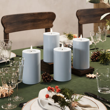 LED Blocklight Ø 7,5 x 12,5 cm Støvet blå - 4 stk