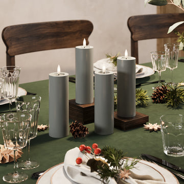 LED bloková světla Ø 5 x 15 cm Šedá - 4 ks