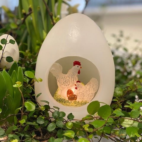 Πασχαλινό αυγό ανοιχτό Λευκό Deluxe Homeart 1