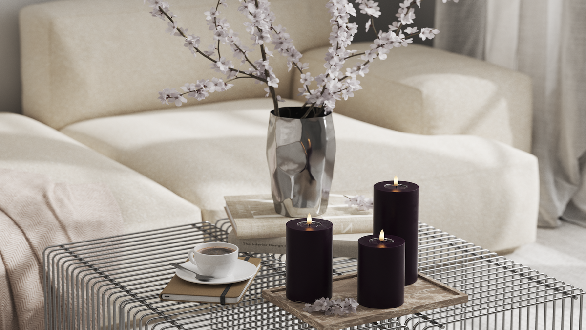 Naturlig tro LED Blockljus Med WetLook ™ -design