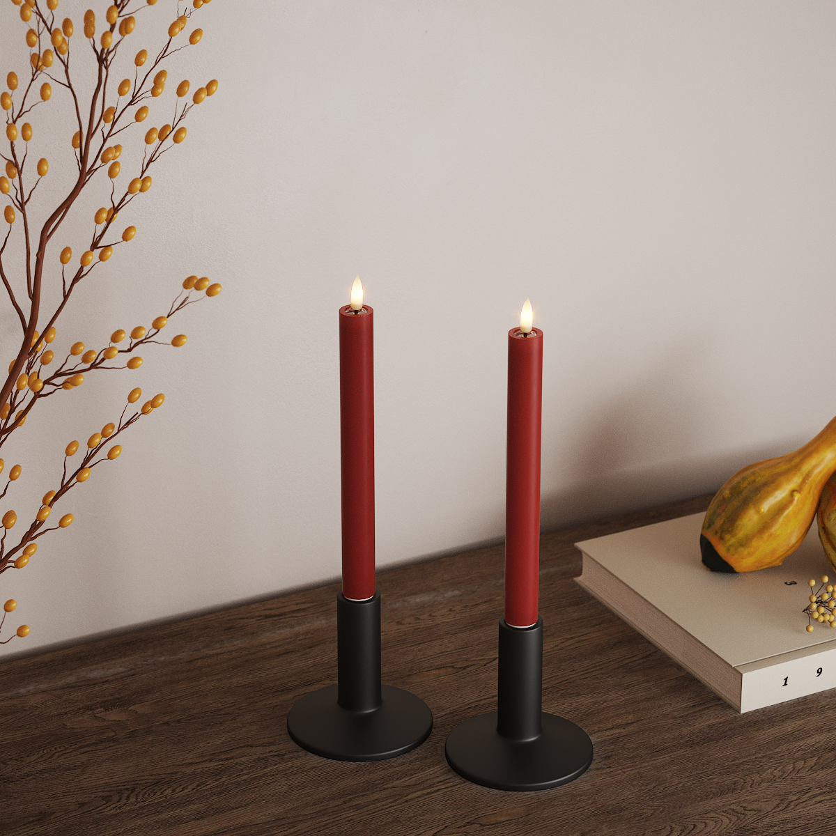 Deluxe Homeart Coroana LED 2 buc, Ø 2 x 24 cm Roșu Coroană de lumină LED 3