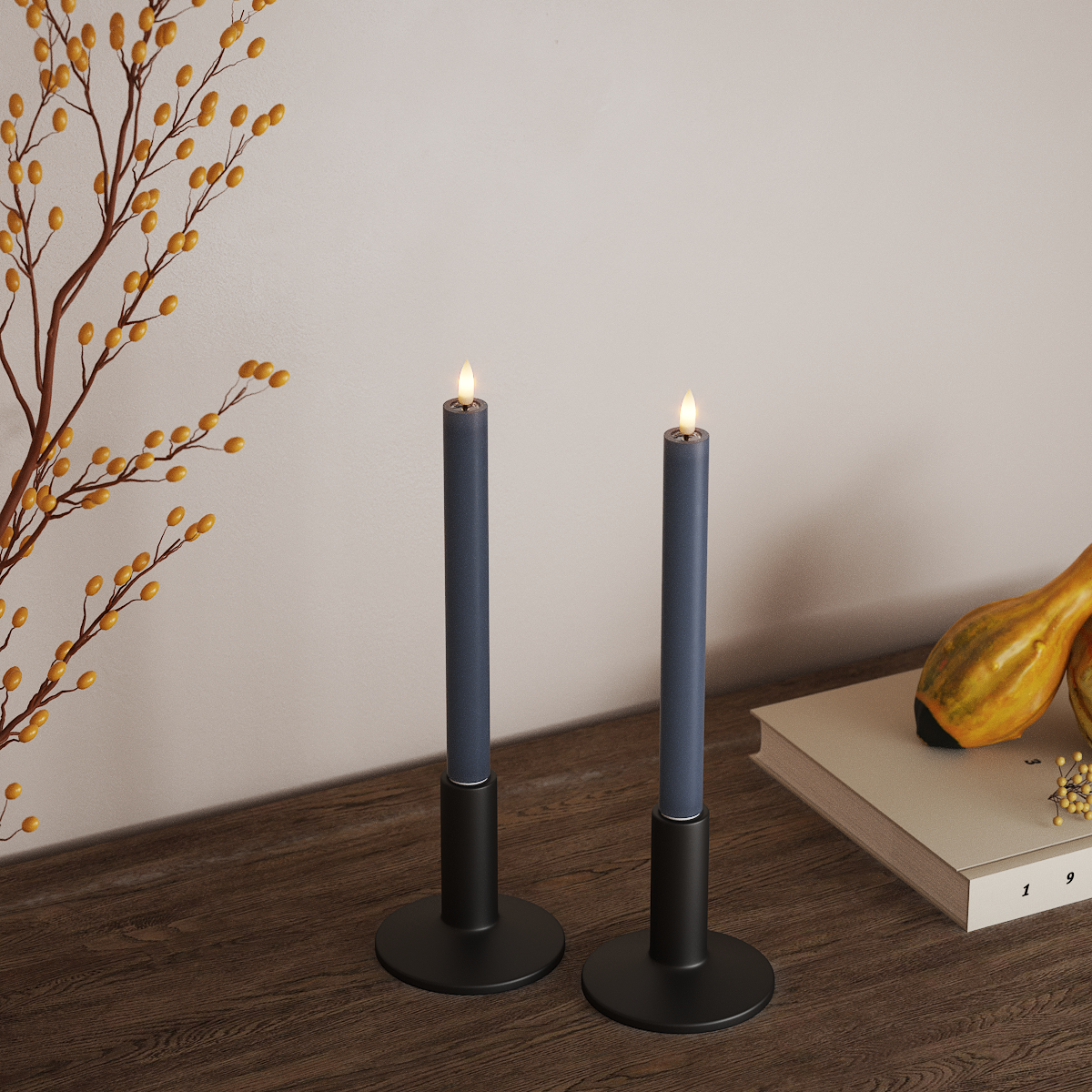 Deluxe Homeart Coroana LED 2 buc, Ø 2 x 24 cm Albastru de gheață Coroană de lumină LED 3