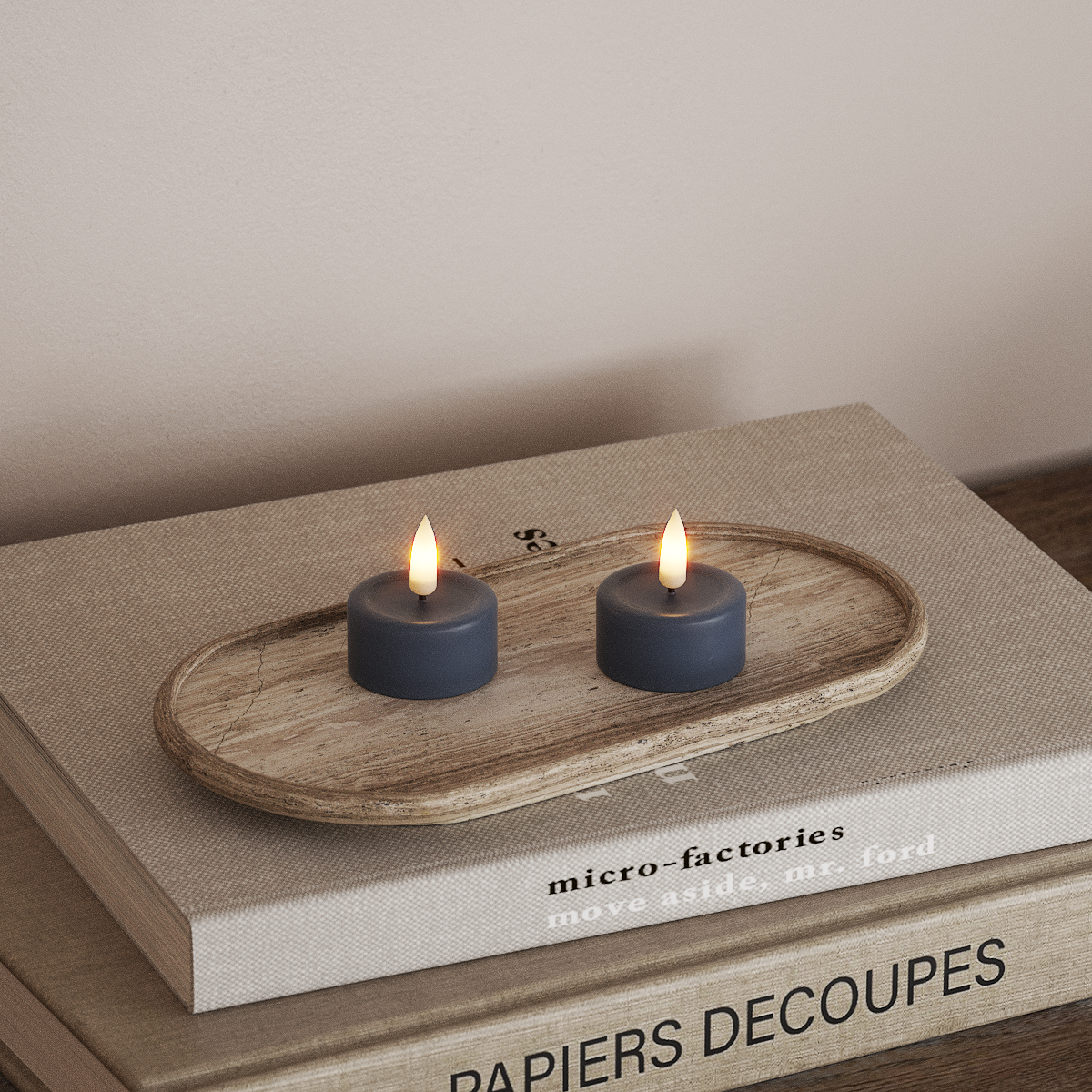 Deluxe Homeart Ceainic LED 2 buc. Albastru de gheață Lampa de ceai LED 3