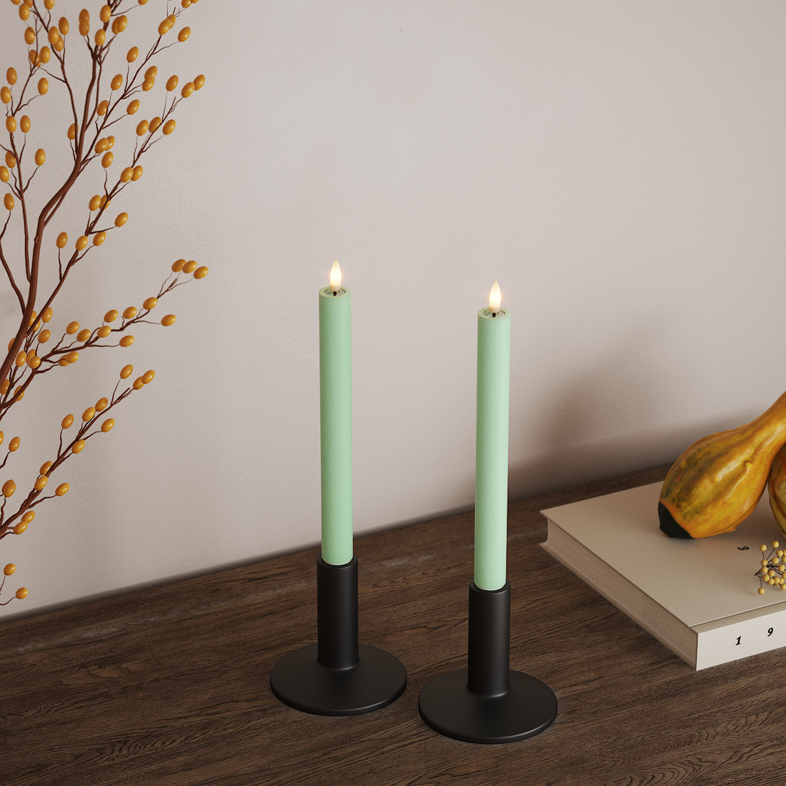 Deluxe Homeart Coroana LED 2 buc, Ø 2 x 24 cm Mentă Coroană de lumină LED 4