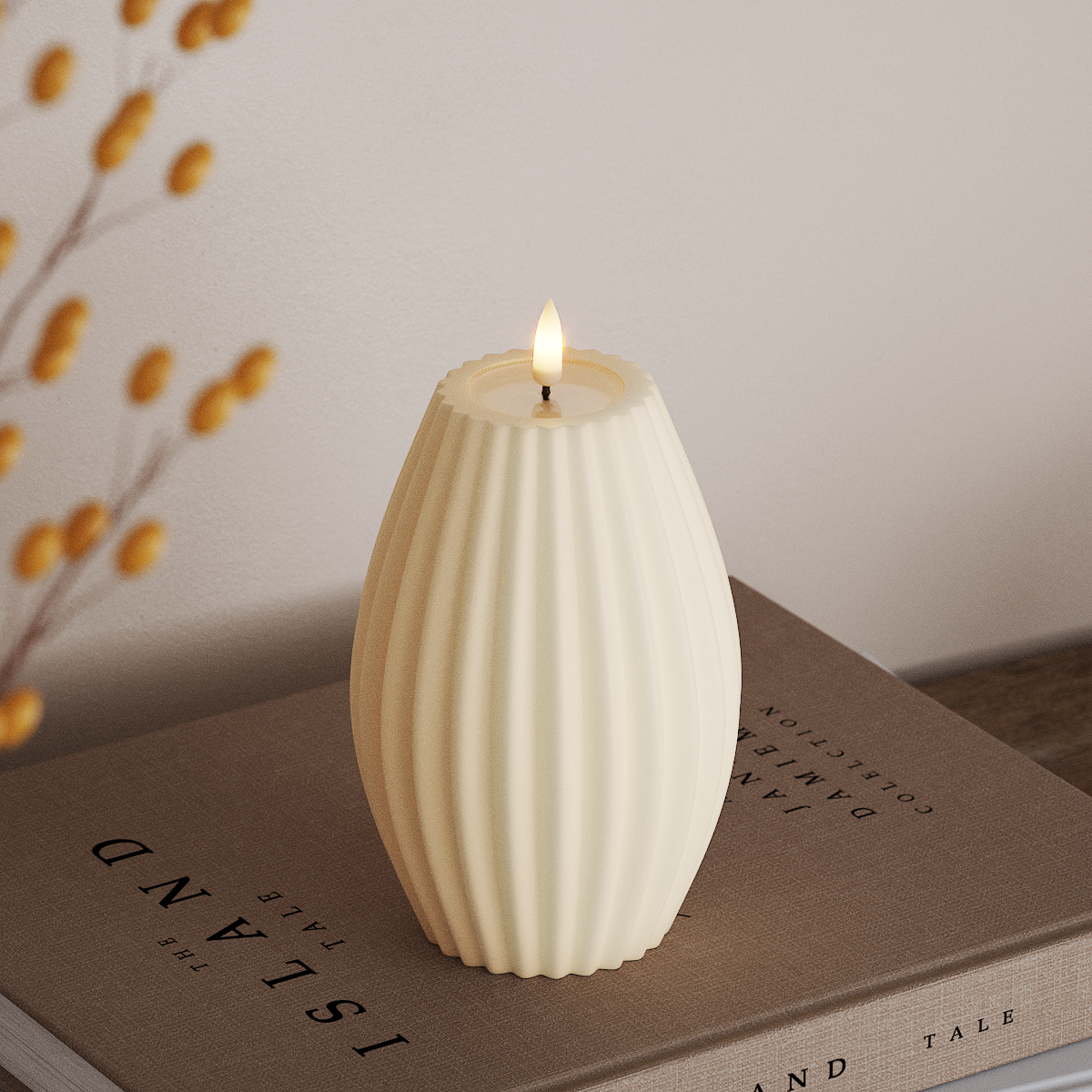 Deluxe Homeart Φωτιστικό αυλάκωσης LED D 10 x Υ 15 cm Κρεμ Φως αυλακιού LED 3