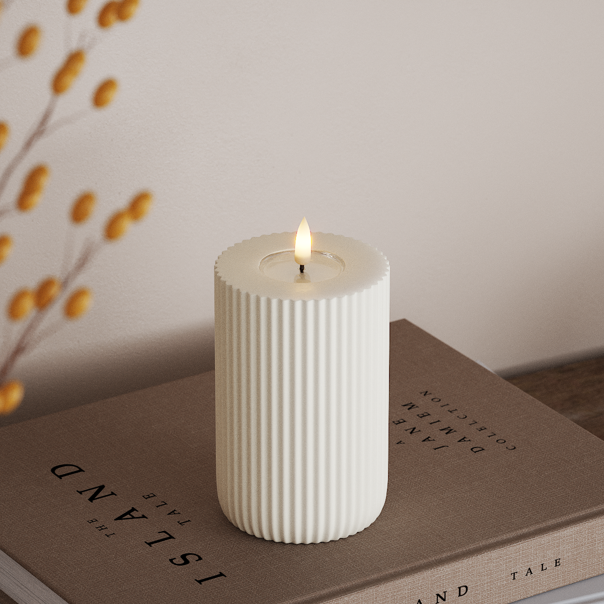 Deluxe Homeart Solid Stripe LED Block Light Ø 8 X 12,5 cm Bílá Tvar LED 3