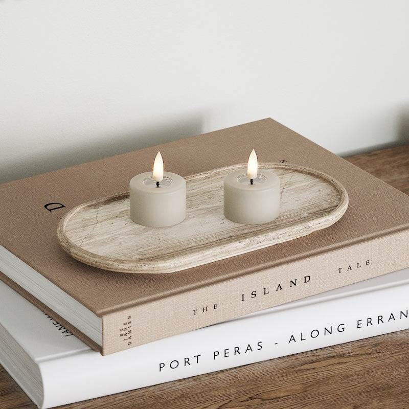 Deluxe Homeart LED Telys 2 stk. Sand