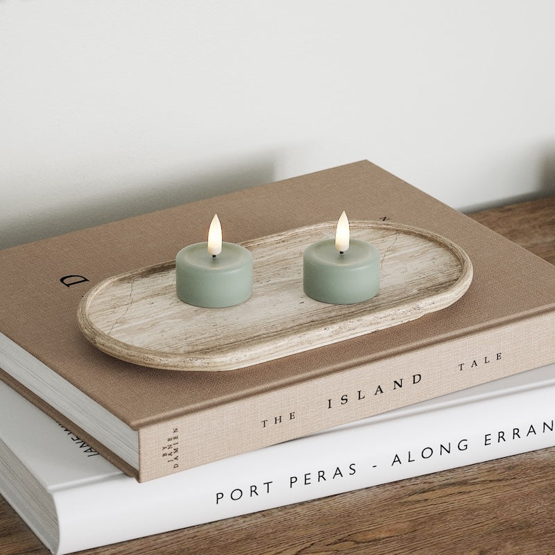 Deluxe Homeart Φωτιστικό τσαγιού LED 2 τεμ. Φασκόμηλο πράσινο