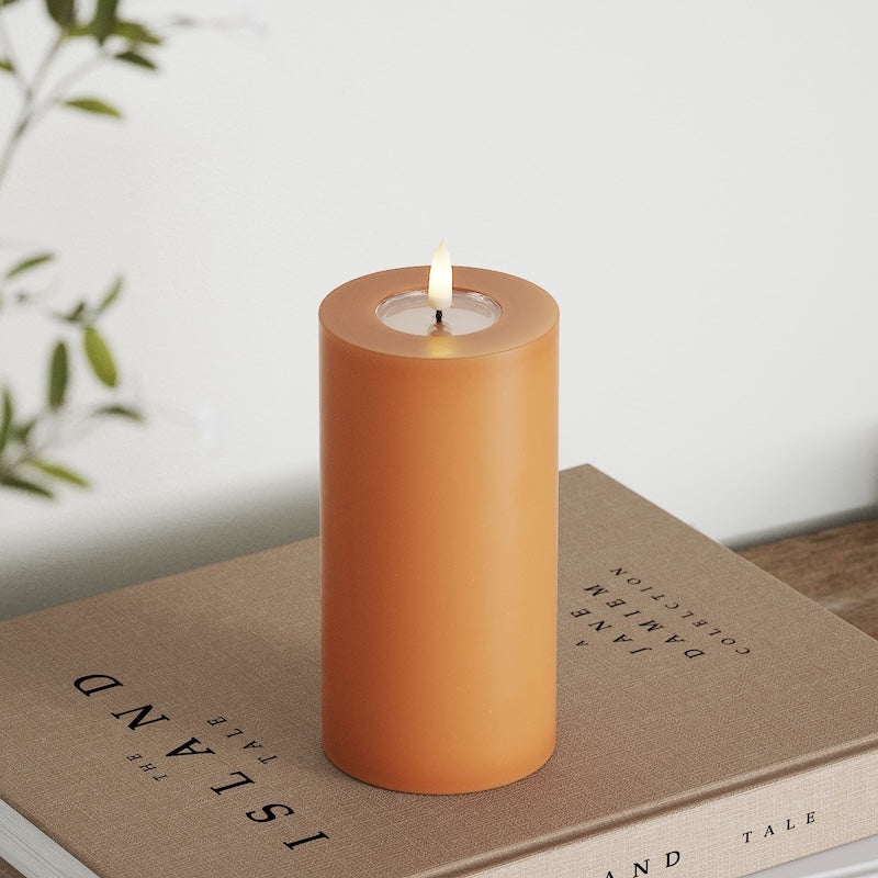 Deluxe Homeart LED blokové světlo Ø 7,5 x 15 cm Oranžová