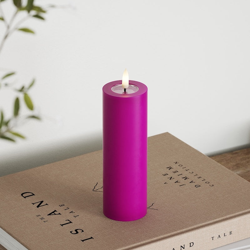 Deluxe Homeart Φωτιστικό μπλοκ LED Ø 5 x 15 cm Βιολετί