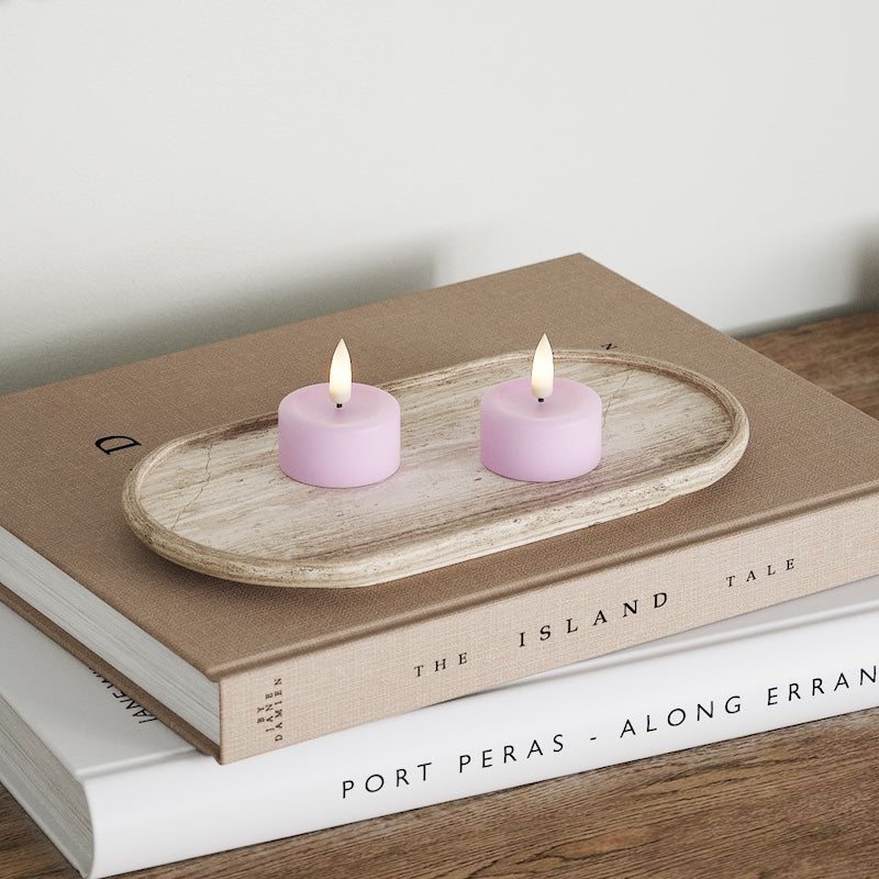 Deluxe Homeart LED Fyrfadslys 2 stk. Lavendel