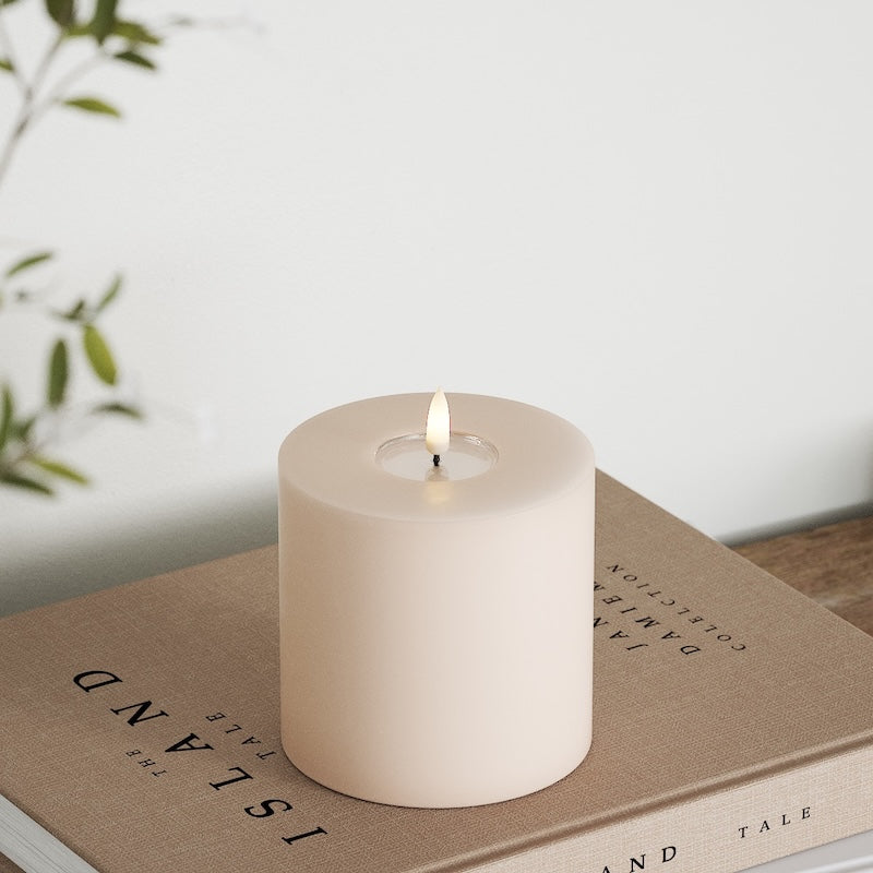 Deluxe Homeart LEDs Vela pilar Ø 10 x 10 cm Rosa