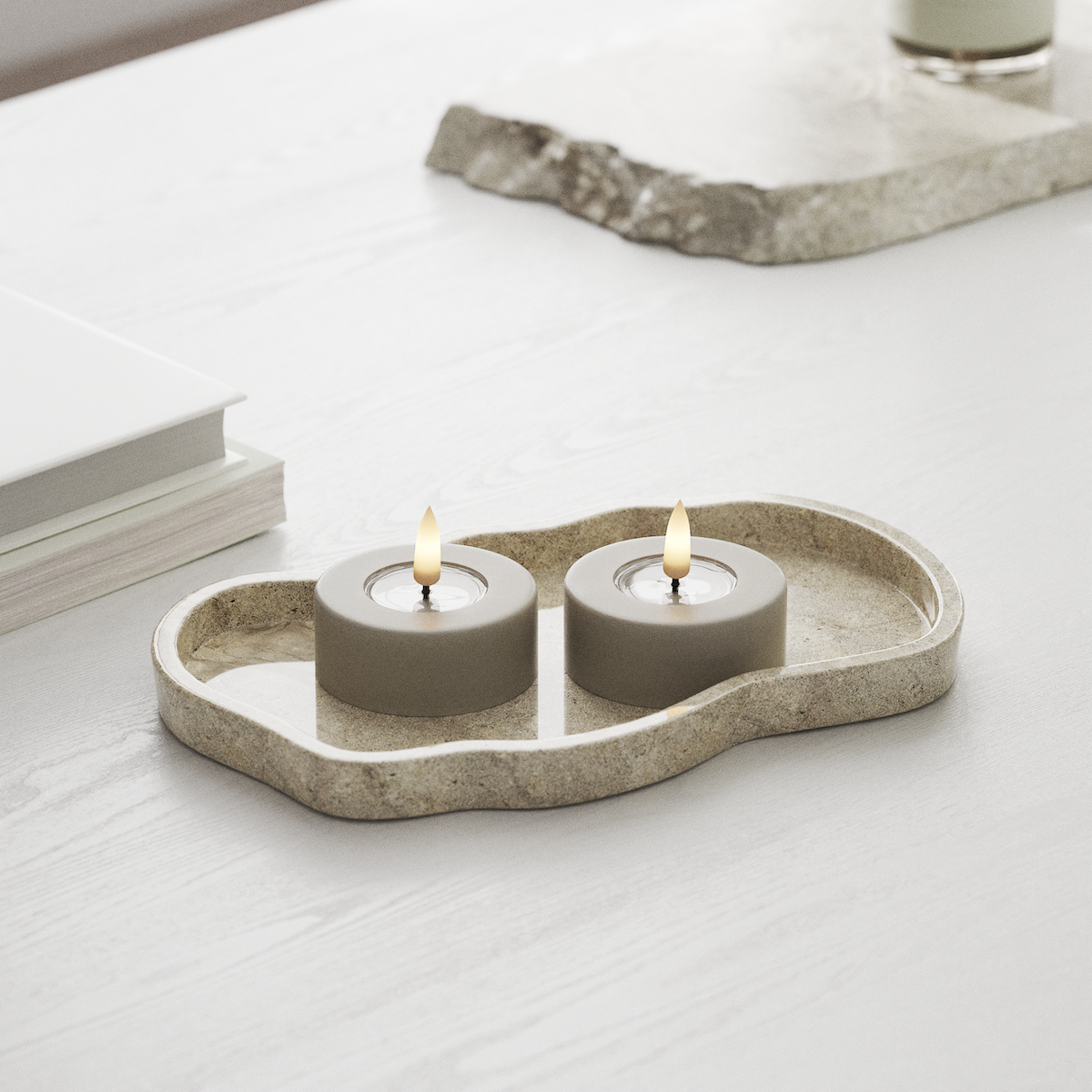 Deluxe Homeart LED Jumbo Fyrfadslys 2 stk. Store Sand LED jumbo fyrfadslys 1