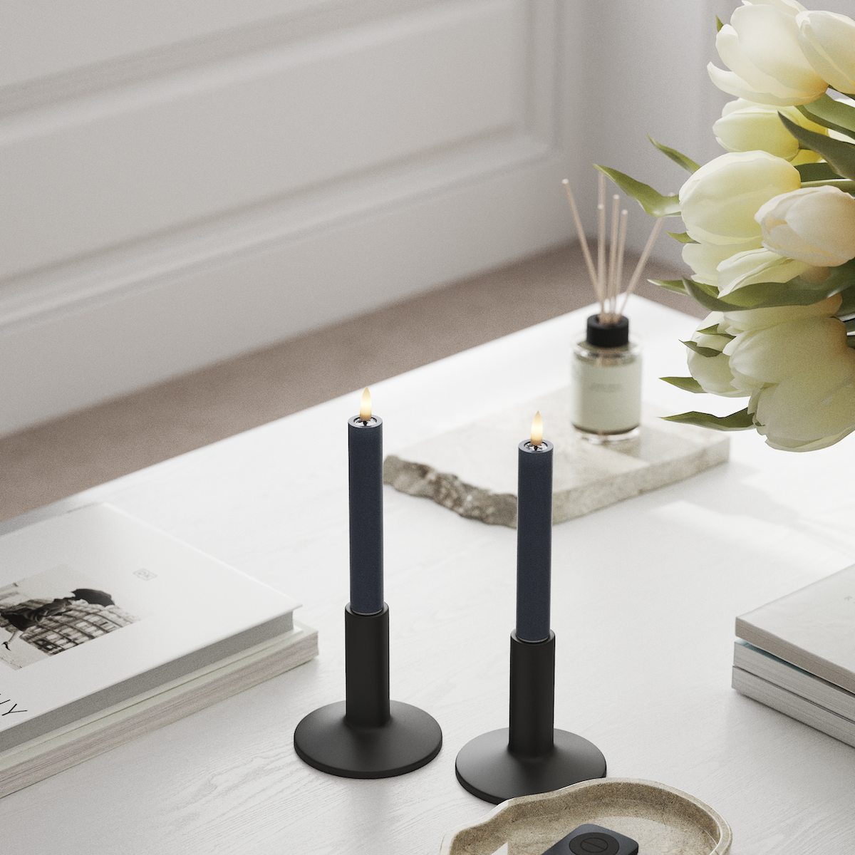 Deluxe Homeart Korunka LED 2 ks, Ø 2 x 15 cm Ledově modrá LED korunkové světlo 1