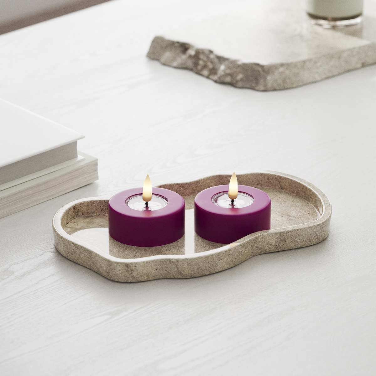 Deluxe Homeart Becuri LED Jumbo 2 buc. Mare Violet Lampă de ceai LED jumbo 1