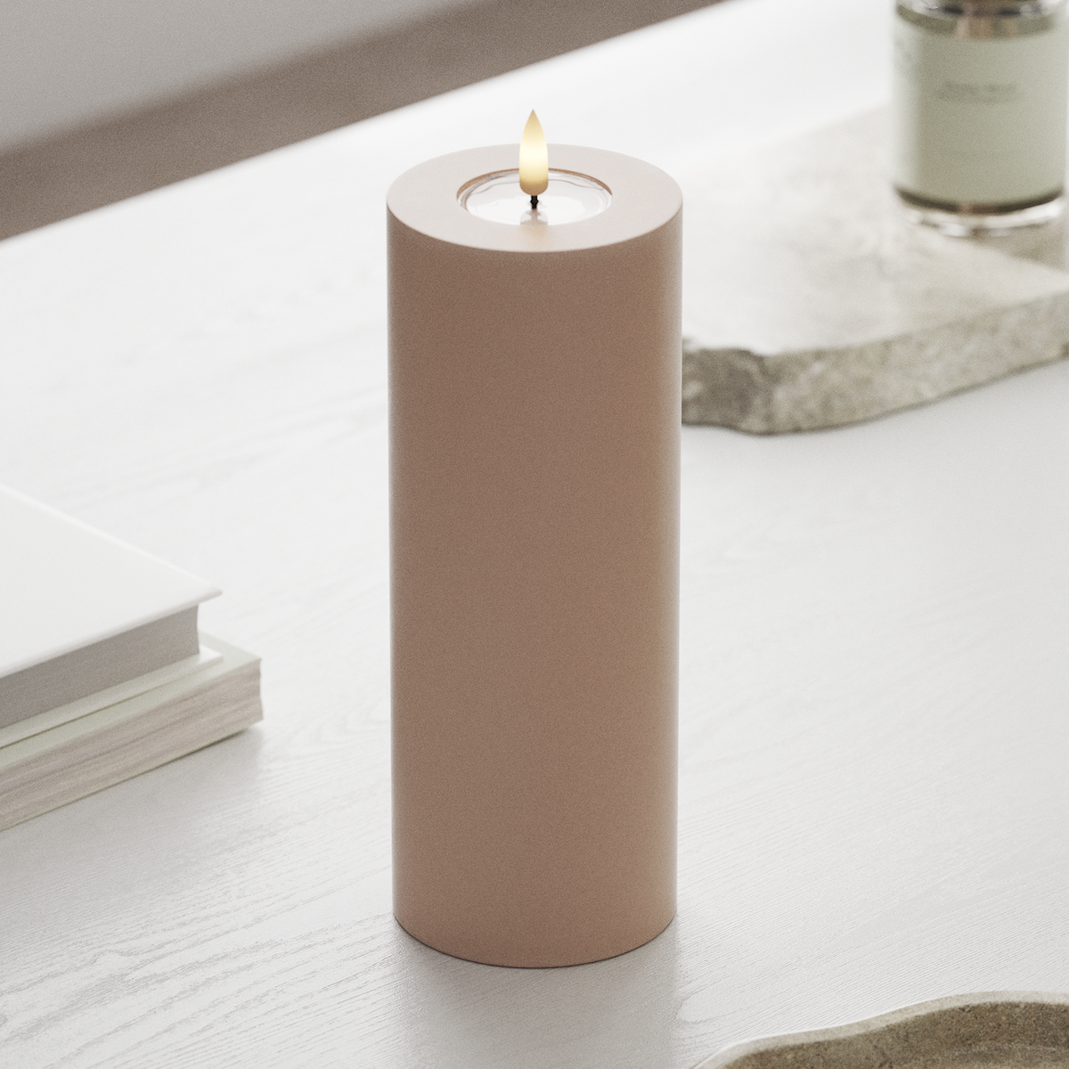 Deluxe Homeart Bloc de iluminat LED Ø 7,5 x 20 cm Roz Bloc de lumină LED 1