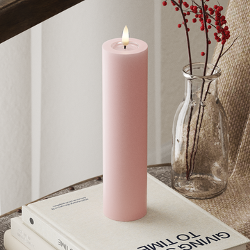 Deluxe Homeart Φωτιστικό μπλοκ LED Ø 5 x 20 cm Ανοιχτό ροζ Φως μπλοκ LED 4