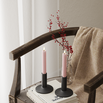 Deluxe Homeart Korunka LED 2 ks, Ø 2 x 15 cm Světle růžová LED korunkové světlo 4