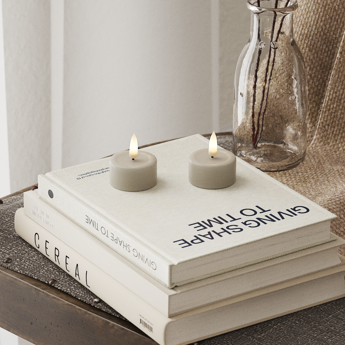 Deluxe Homeart LED Telys 2 stk. Sand LED telys 4