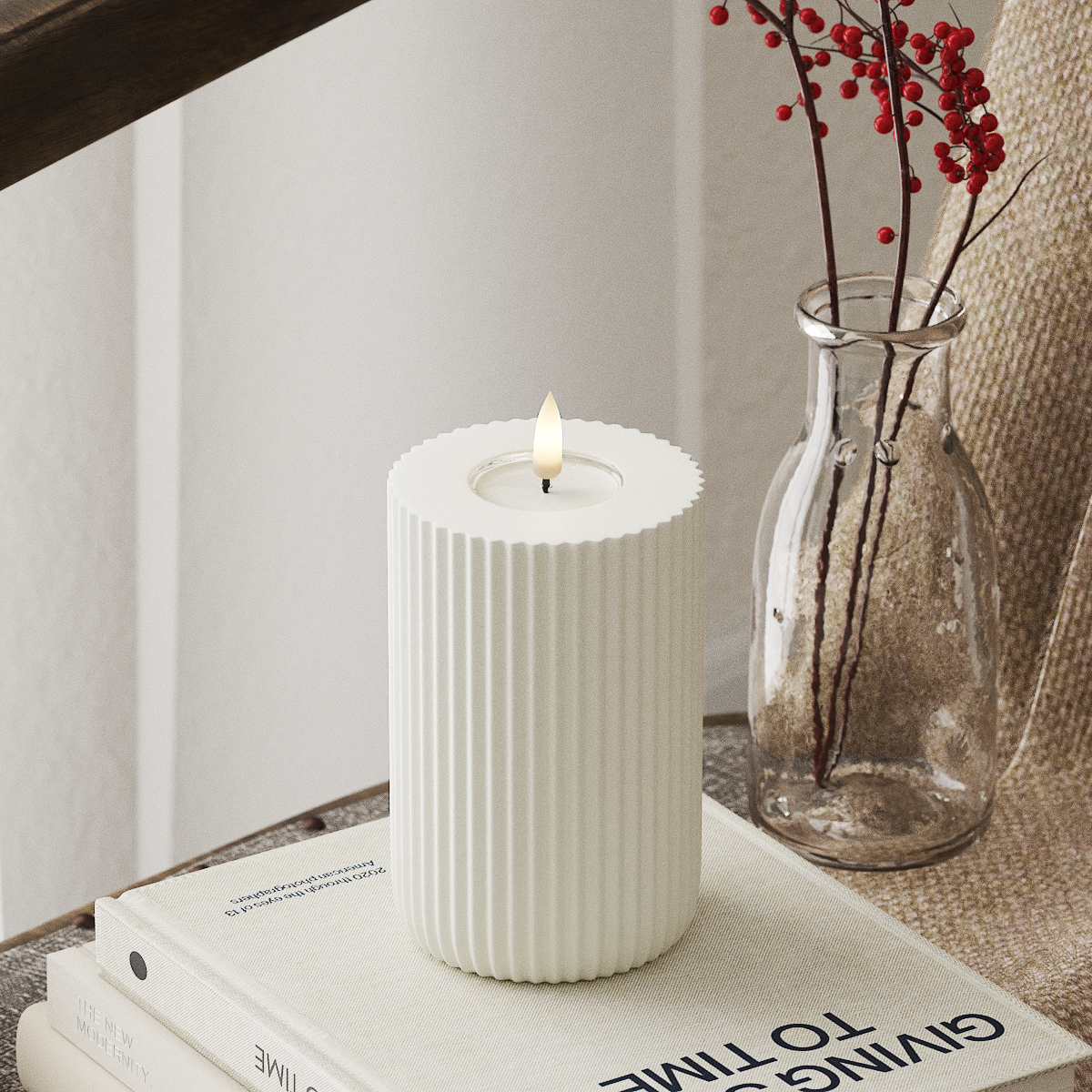 Deluxe Homeart Solid Stripe LED Block Light Ø 8 X 12,5 cm Bílá Tvar LED 4