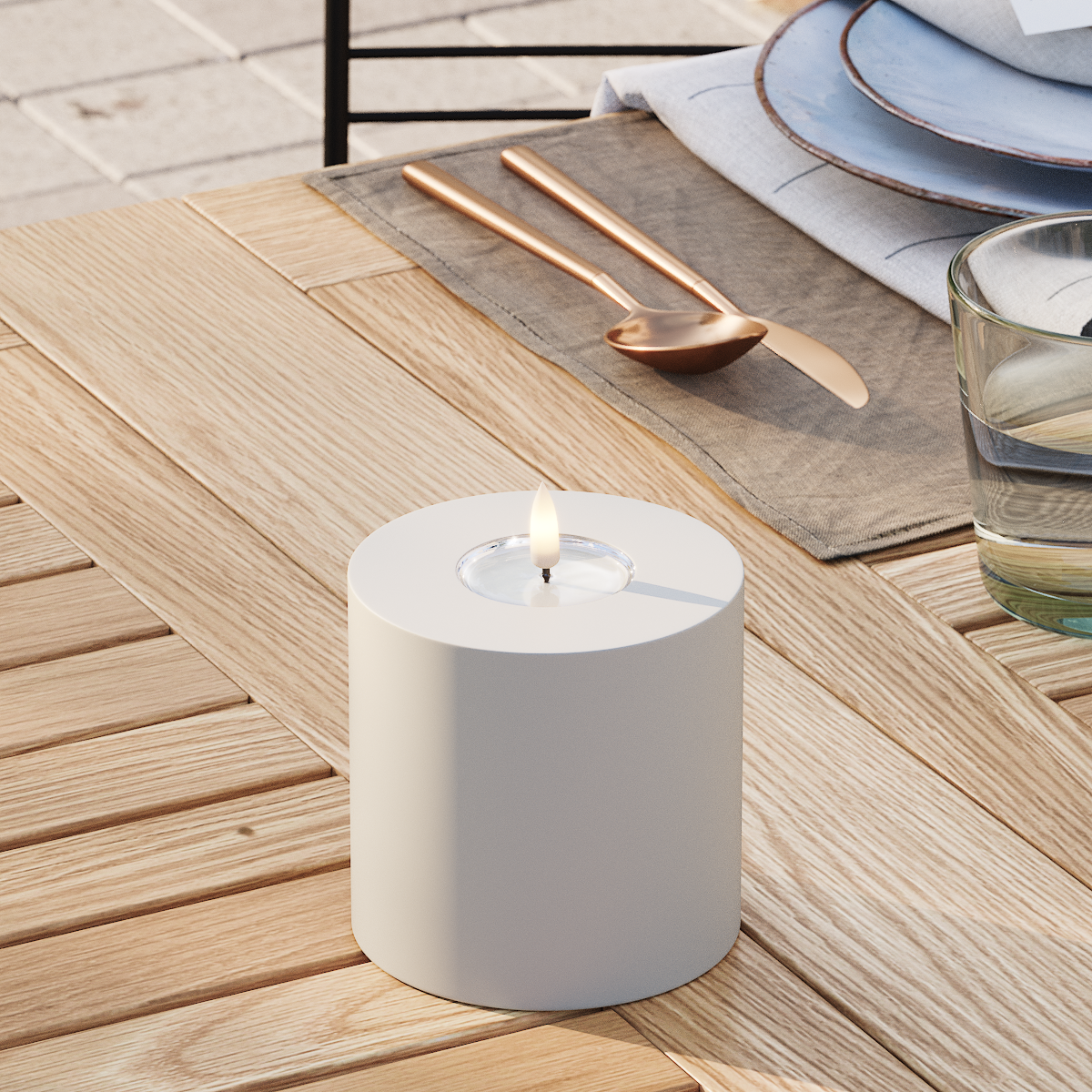 Deluxe Homeart Välis-LED plokkvalgusti Ø 10 x 10 cm Liiva LED-välisvalgusti plokivalgusti 3