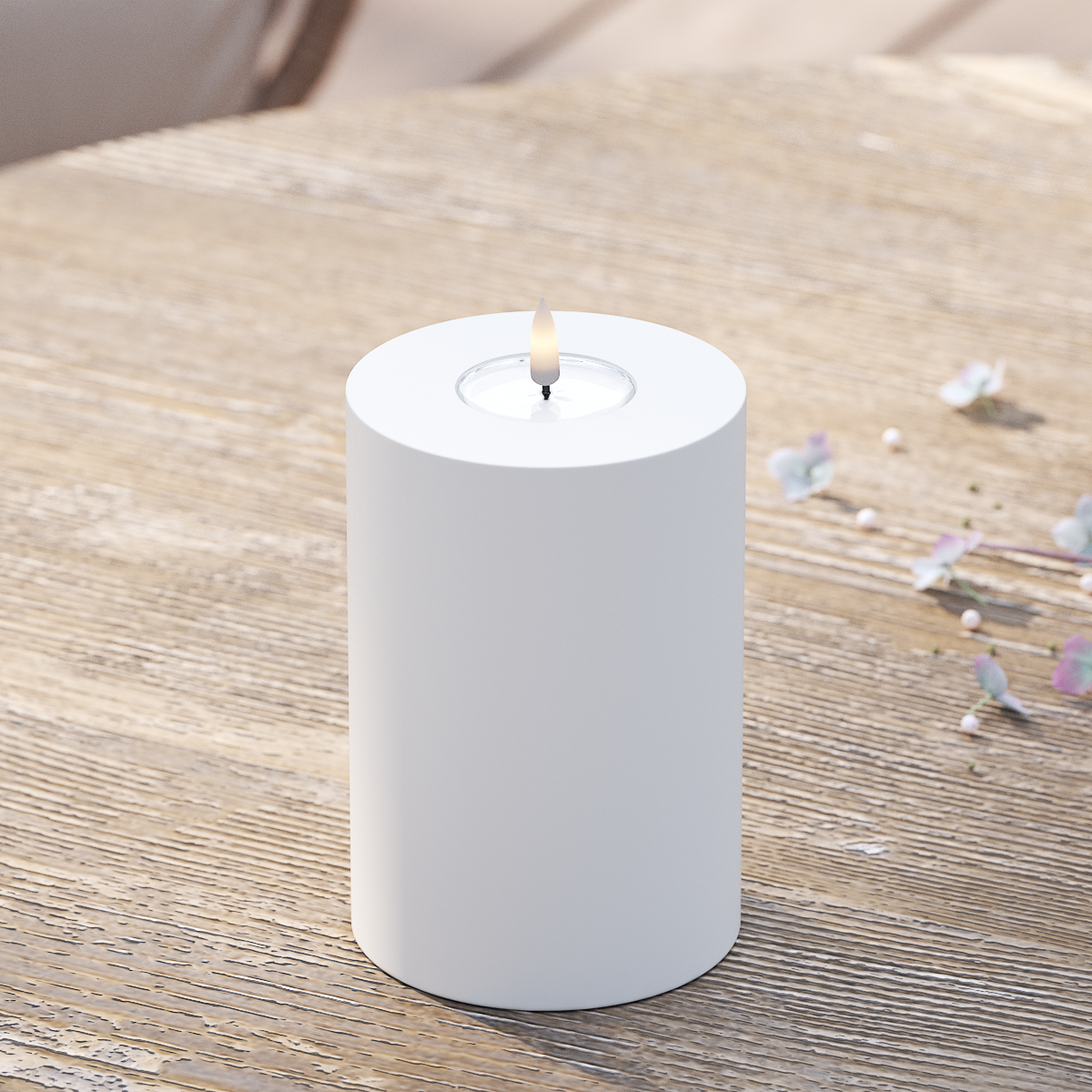 Deluxe Homeart Φωτιστικό μπλοκ LED εξωτερικού χώρου Ø 10 x 15 cm Λευκό Φως μπλοκ εξωτερικού φωτός LED 2