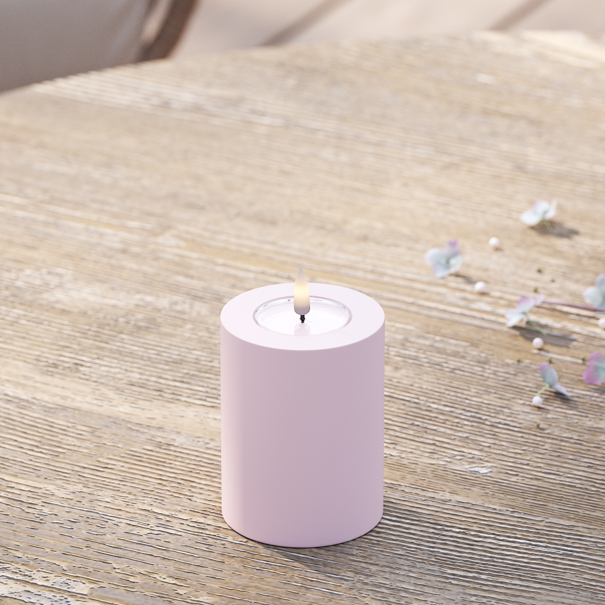 Deluxe Homeart Bloc de iluminat LED de exterior Ø 7,5 x 10 cm Roșu prăfuit Bloc de lumină cu LED pentru exterior 2