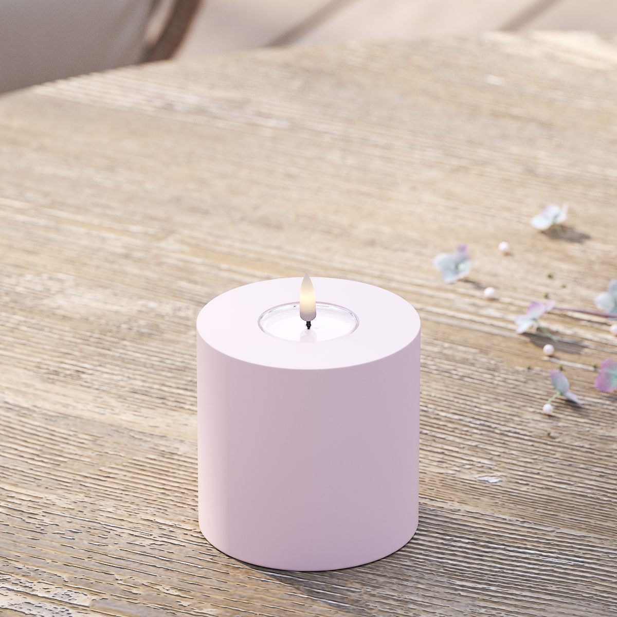 Deluxe Homeart Bloc de iluminat LED de exterior Ø 10 x 10 cm Roșu prăfuit Bloc de lumină cu LED pentru exterior 2