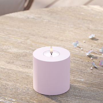 Deluxe Homeart Bloc de iluminat LED de exterior Ø 10 x 10 cm Roșu prăfuit Bloc de lumină cu LED pentru exterior 2