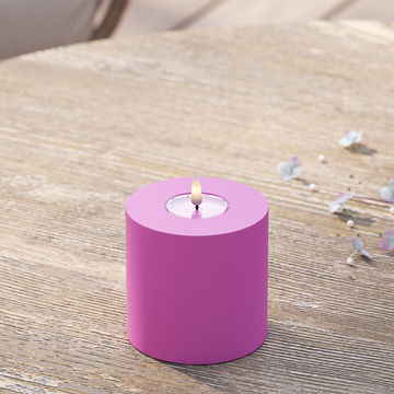 Deluxe Homeart Venkovní LED blokové světlo Ø 10 x 10 cm Magenta LED venkovní světelné blokové světlo 2