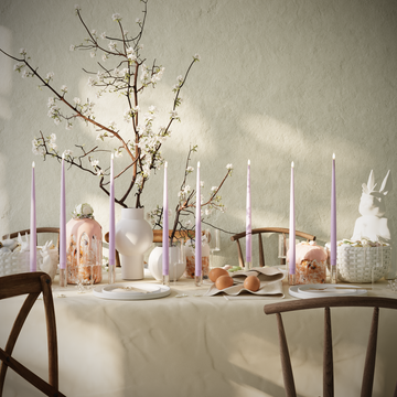 Deluxe Homeart LED Ljus Med Lack paket - Lavendel - 8 stycken 38 cm Ljus Med Lack paket 1