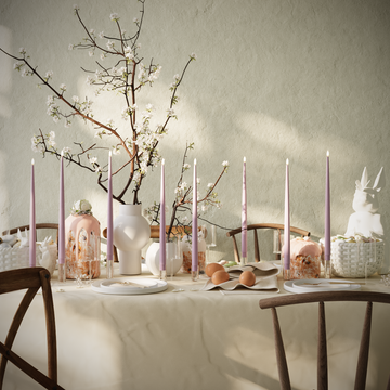 Deluxe Homeart LED Stearinlys pakke - Lys lilla - 8 stk 38 cm lys pakke 1