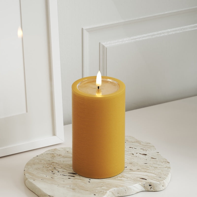 Unique Candles Unique LED blokové světlo D 7,5 x 12,5 cm Kariová